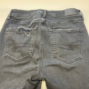 American Eagle Outfitters Super Hi Rise Jegging Women Size 8 XS Distressed Gray
